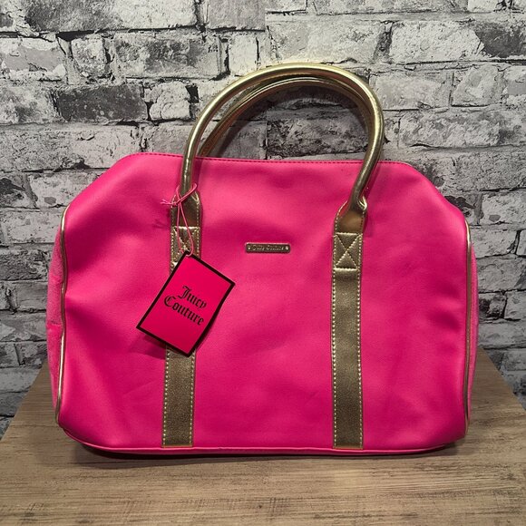 Juicy Couture Mini Duffle Pink & Gold W/Tag (Minor Scuffs) - Picture 2 of 16
